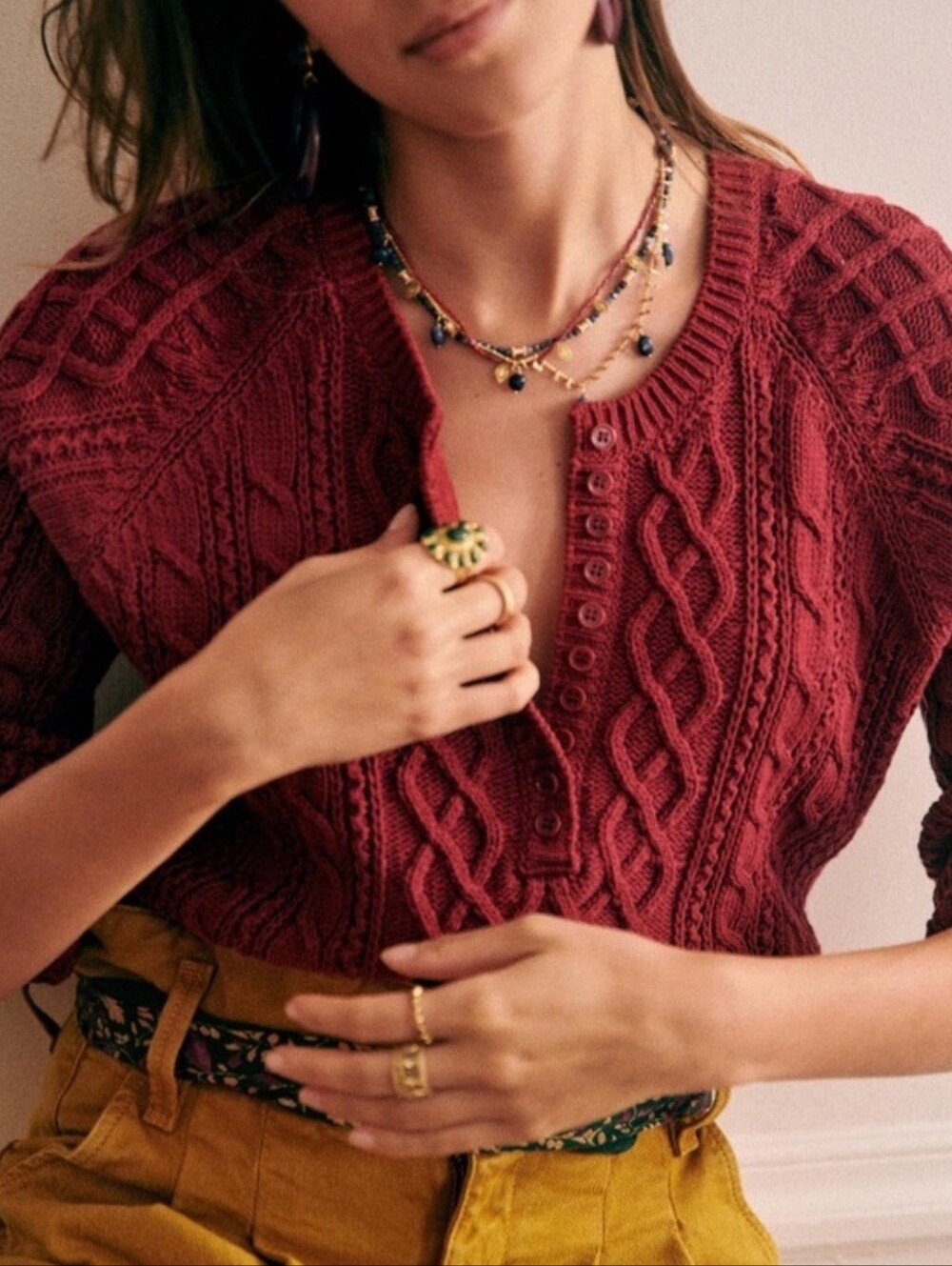 Rare! Sezane Bree Jumper Sweater in Cherry Size XS